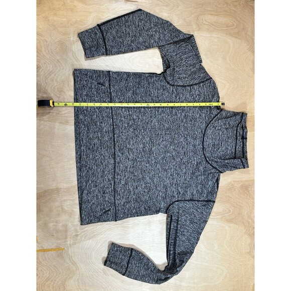 Lululemon Ready to Rulu Fleece Pullover Heathered Black Funnel Neck Size 10 - Picture 5 of 10